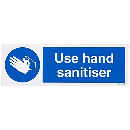 V Safety Use Hand Sanitiser Sign - Landscape - 300mm x... - Maison & Cuisine en promo à 2.33€