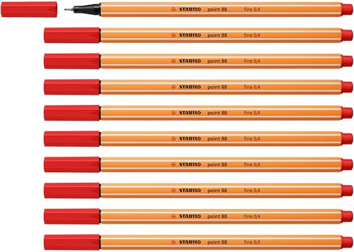 STABILO - Fineliner - point 88 - 10er Pack - hellrot - Fournitures Bureau Amazon Allemagne à 5.09€