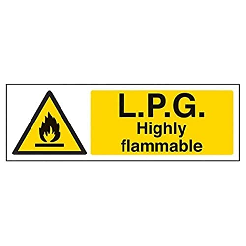 V Safety Lpg Highly Flammable Warning Sign - Landscape... - Maison & Cuisine Amazon Royaume-Uni à 2.14€