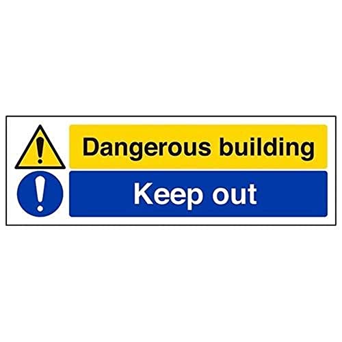 V Safety 67143AX-R Dangerous Building/Keep Out Warning Sign... - Maison & Cuisine Amazon Royaume-Uni à 2.39€