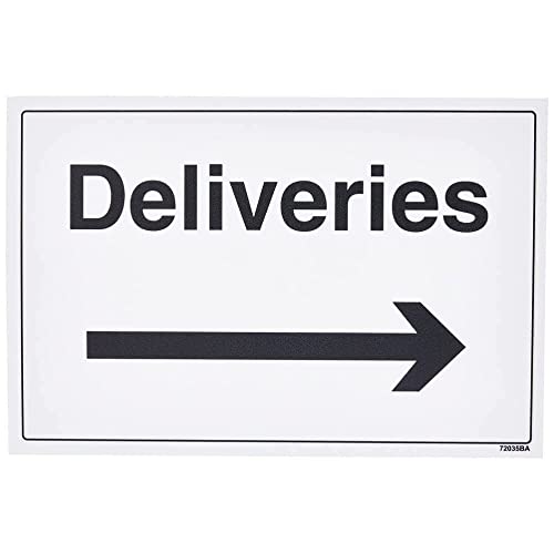V Safety Deliveries With Arrow Right Sign - 300mm x 200mm... - Maison & Cuisine Amazon Royaume-Uni à 4.34€