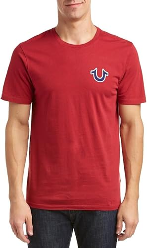 True Religion Hombre Buddha Logo Crew Neck tee, Ruby Red, S - Mode & Vêtements Amazon Espagne à 17.78€