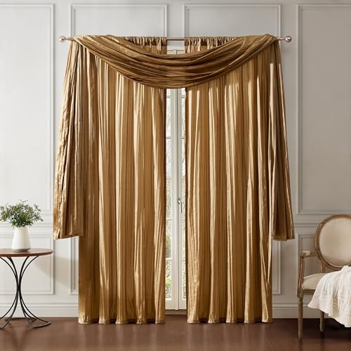 Elrene Home Fashions Athena Faux Crushed-Silk Window... - Home & Kitchen Amazon UK à 15.33€