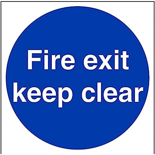 V Safety 18003BB-R Fire Exit Keep Clear Mandatory Sign... - Home & Kitchen Amazon UK à 2.93€