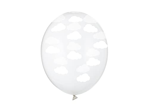 6 Ballons transparents nuages blancs - Sports & Fitness Amazon France à 1.45€