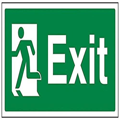 V Safety 21010AY-S Final Exit Man Left Sign - Landscape... - Bon plan à 1.94€