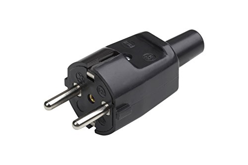 Meister Schutzkontakt-Stecker - PVC - schwarz - 250 V - 16... - Amazon Allemagne à 2.49€