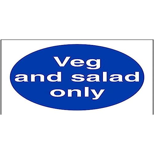 V Safety Veg and Salad Only Sign - 100mm x 100mm - Self... - Home & Kitchen Amazon UK à 0.95€