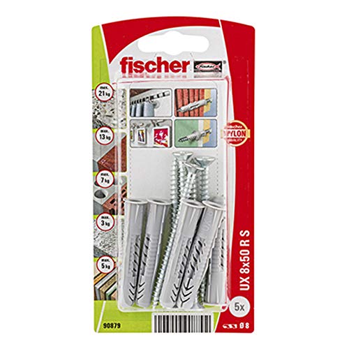 fischer Universal Plug UX 8 x 50 SK NV, 90879 - Bricolage & Outils Amazon Royaume-Uni à 4.46€