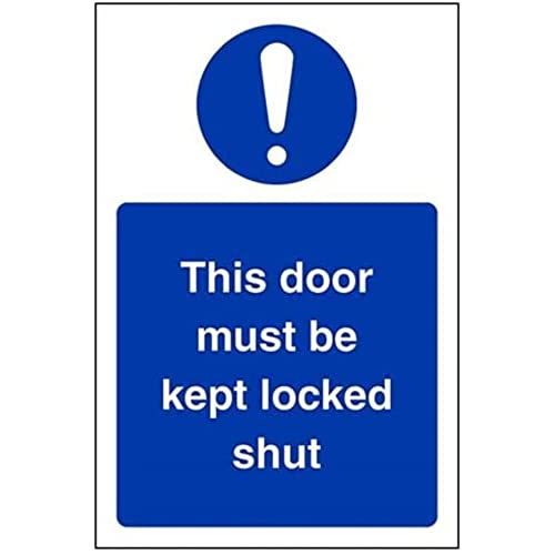 VSafety This Door Must Be Kept Locked Shut Sign - Letrero... - Auto & Moto Amazon Espagne à 3.53€