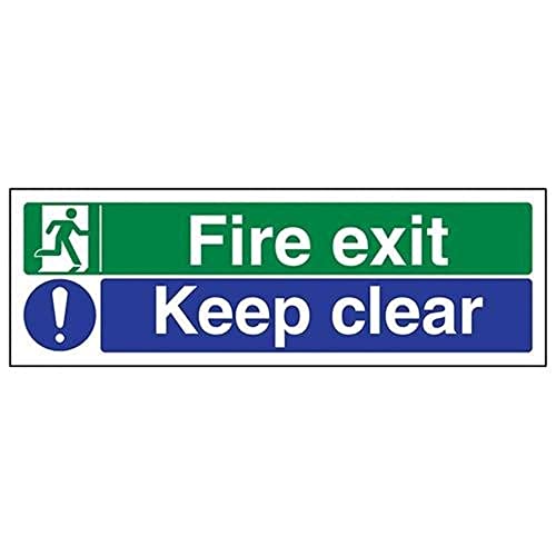 vsafety 14012 ax-s/Fire Exit Keep Clear Fire Exit Sign... - Auto & Moto Amazon France à 5.09€