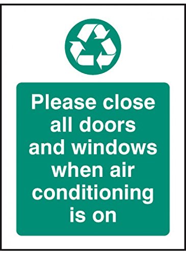 Caledonia Signs 16628A "Please Close All Doors and Windows... - Maison & Cuisine en promo à 1.42€