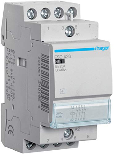 Hager ESD426 - Contactor 25a 4nc 24v - Maison & Cuisine Amazon Royaume-Uni à 63.19€