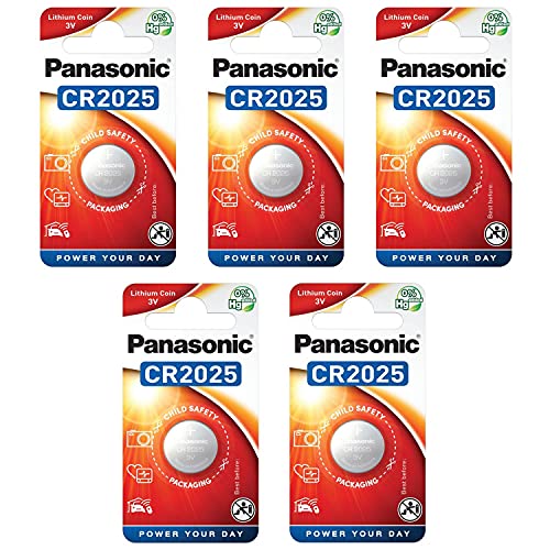 Panasonic 5 Stück Knopfzellen Cell Power CR2025 Lithium 3 V - High-Tech & Électronique en promo à 1.83€