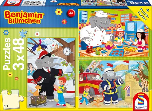 Schmidt Spiele Benjamin Blümchen, Puzzle, 3 x 48 pezzi... - Vente Flash Amazon -70%