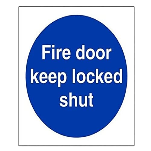 V Safety Fire Door Keep Locked Shut Sign - 100mm x 100mm... - Maison & Cuisine Amazon Royaume-Uni à 3.05€