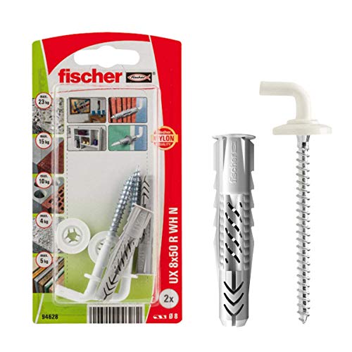 Fischer Tasselli UX 8 x 50 con Ganci Design, Bianco, 2... - Auto & Motorcycle Amazon Italy à 3.39€