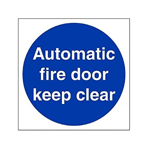 V Safety Automatic Fire Door Keep Clear Mandatory Sign... - Nouvelle promo Amazon à 3.36€