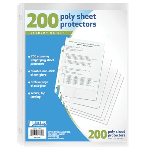 Better Office Products Schutzfolien, 200 Stück - Home & Kitchen Amazon Germany à 6.06€