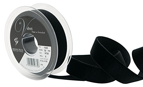 Berisfords Schleifenband Samt, schwarz, 10.2 x 2.2 x 10.2 cm - Maison & Cuisine Amazon Allemagne à 4.87€