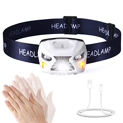 Headlamp - Rechargeable USB Headlight - Head Torch with One... - Sports & Fitness en promo à 6.76€