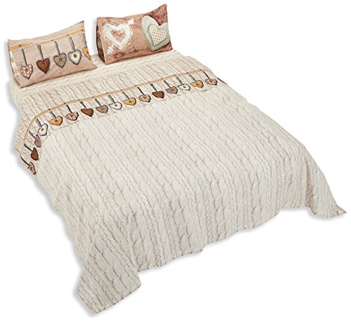 EGLEMTEK Cuor di Lana Set Lenzuola Matrimoniale, Beige - Auto & Moto en promo à 54.62€