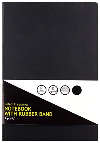 Notatnik z gumka A5 80 kartek czarny - Fournitures Bureau Amazon Allemagne à 2.85€