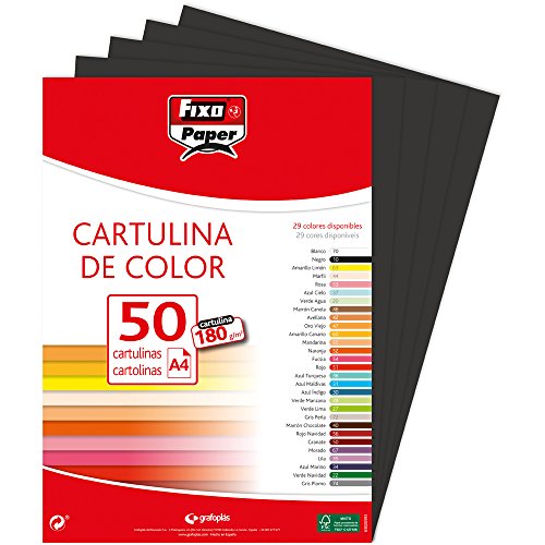 Fixo Paper 11110310 – Confezione da 50 cartoncini neri A4... - Nouvelle promo Amazon à 11.50€
