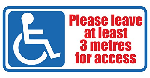 Disabled Please Leave 3 Metres for Access Self Adhesive... - Auto & Moto Amazon Royaume-Uni à 1.49€