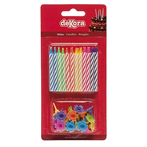 Dekora Blister Set di Candele, Cera, Multicolore, 18.5 x... - Bon plan à 4.99€