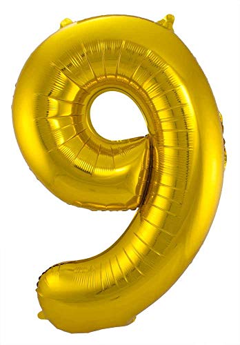 Folat 631891 - Folienballon Zahl 9 - gold - ca. 86 cm - Sports & Fitness Amazon Allemagne à 3.06€