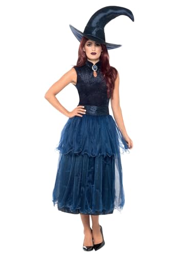 Smiffys Deluxe Midnight Witch Costume, Blue Halloween und... - Mode & Vêtements Amazon Allemagne à 27.00€