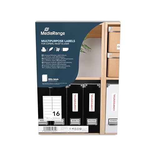 MediaRange Universal-Etiketten, stark haftend, 99.1x33.9mm... - Bon plan à 3.08€