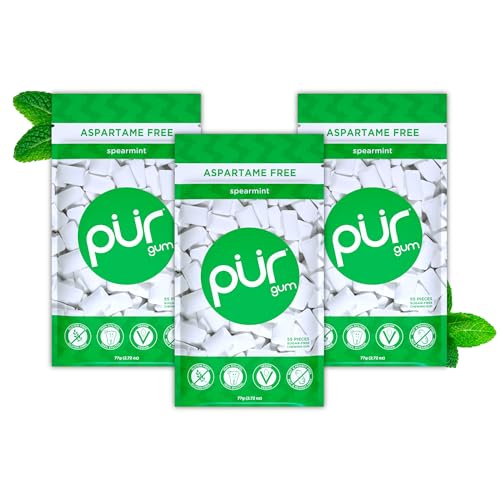 PUR Gum | Sugar Free Chewing Gum | Made with Xylitol |... - Maison & Cuisine Amazon Royaume-Uni à 10.99€