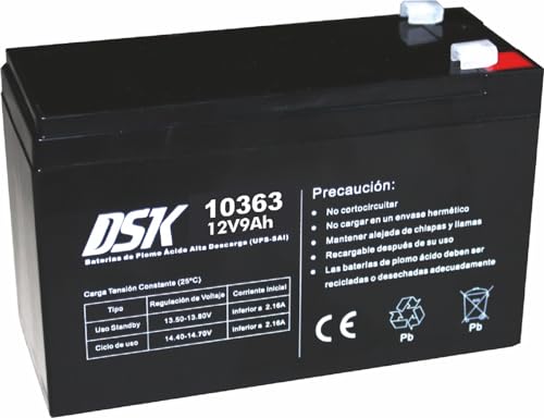 DSK 10363 – Batteria piombo alta scarico 12V 9Ah Batteria... - Sports & Fitness Amazon Italie à 18.45€