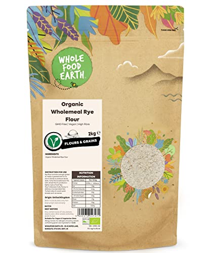 Wholefood Earth Organic Wholemeal Rye Flour – 2 kg | GMO... - Amazon Royaume-Uni à 7.79€