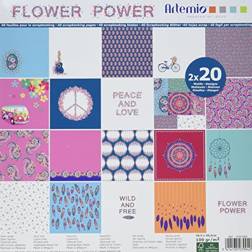 Artemio Flower Power Set di 40 Scrapbooking, Carta... - Jardin & Extérieur Amazon Italie à 12.85€