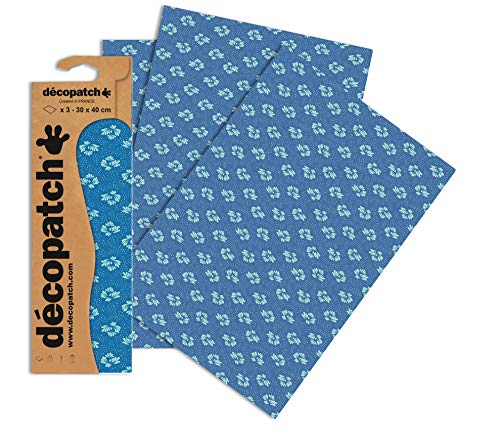 Décopatch Papier No. 752 (blau Stickblümchen, 395 x 298 mm)... - Maison & Cuisine Amazon Allemagne à 4.46€