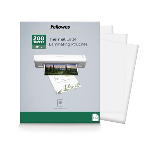 Fellowes Thermal Laminating Pouches, Letter Size 9 x... - Fournitures Bureau Amazon Royaume-Uni à 12.08€