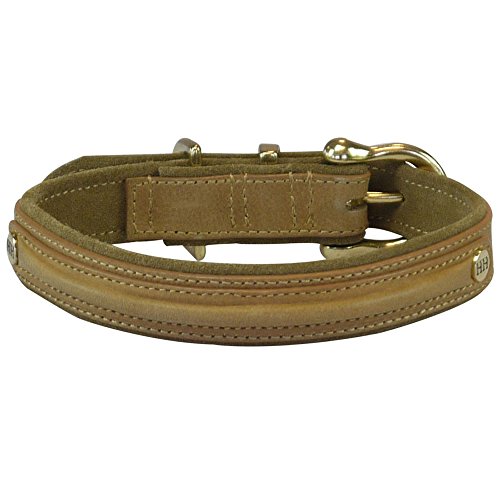Happy-House Luxury Saddle Leather Collar, 2X-Large, Camel - Sports & Fitness Amazon Royaume-Uni à 10.35€