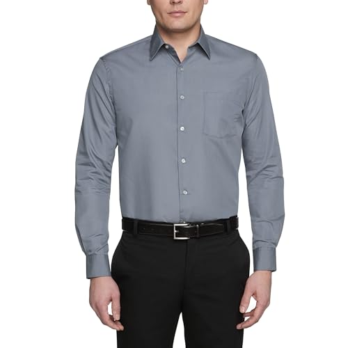 Van Heusen - Camicia da uomo Grigio 42 cm Collo 91 cm- 94... - Amazon Italie à 9.33€