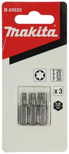 Makita B-24533 Standard Bit-Set 3-teilig, je 1x T20, T25... - Bricolage & Outils Amazon Allemagne à 1.50€