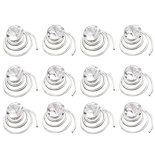 Gemini_mall® 12 X Spiral twist diamond Bridal Wedding Clip... - Beauté & Parfums Amazon Royaume-Uni à 1.39€