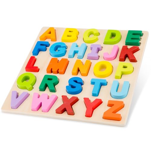 Woet® Alphabet Puzzle Uppercase A to Z, Wooden Toy... - Jouets & Jeux Amazon Royaume-Uni à 14.69€