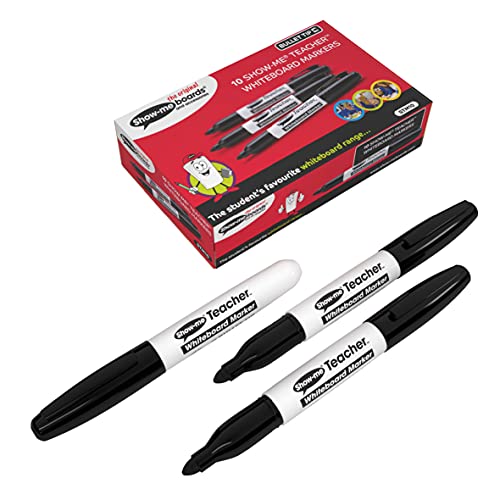Show-me Black 'Teacher' Drywipe Whiteboard Pens for Schools... - Bébé & Puériculture en promo à 4.07€