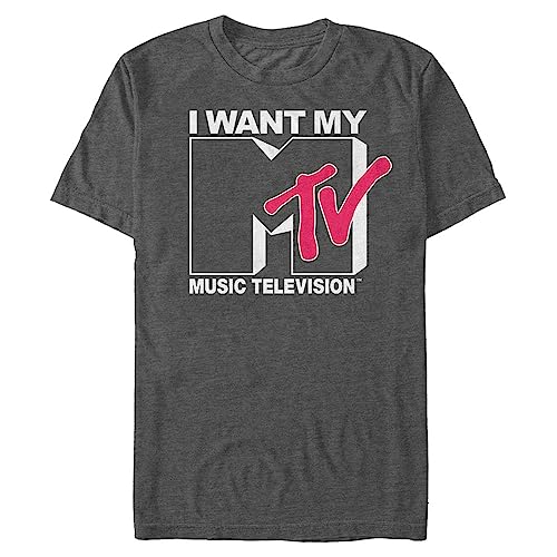 MTV - Camiseta para Hombre con Logo - Gris - Small - High-Tech & Électronique Amazon Espagne à 10.62€