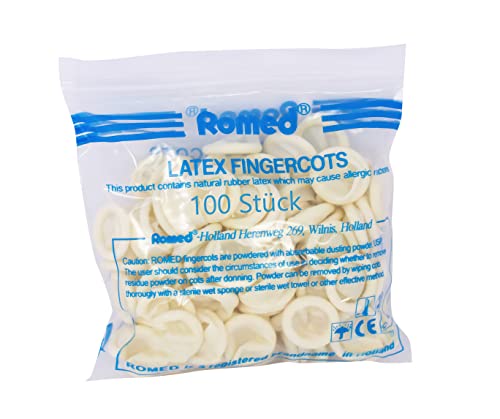 Romed Fingerlinge aus Latex gepudert 100 Stück (Größe L) - Santé & Bien-être Amazon Allemagne à 1.99€