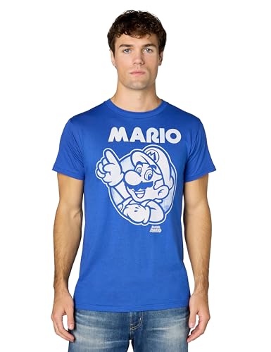 Nintendo So Mario Playera para Hombre - Azul - Small - High-Tech & Électronique Amazon Espagne à 22.12€