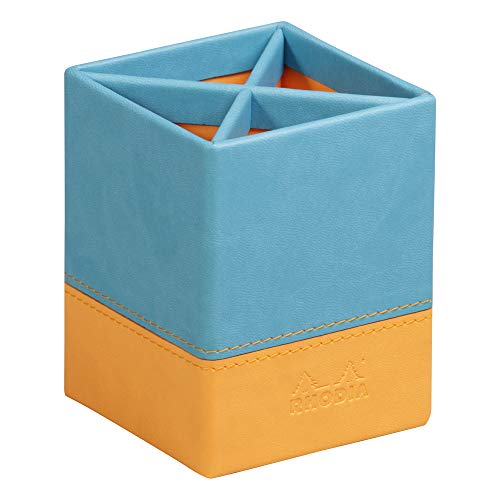 RHODIA 318817C - Turquoise Pencil Pot - 8x8x11 cm - Orange... - Home & Kitchen Amazon UK à 5.08€