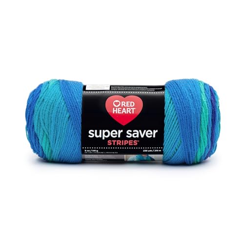Red Heart Super Saver Garn, gestreift-cool - Loisirs Créatifs Amazon Allemagne à 11.55€